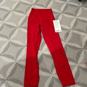 Lululemon Align HR crop 23” “new year” red brand new with tags never worn